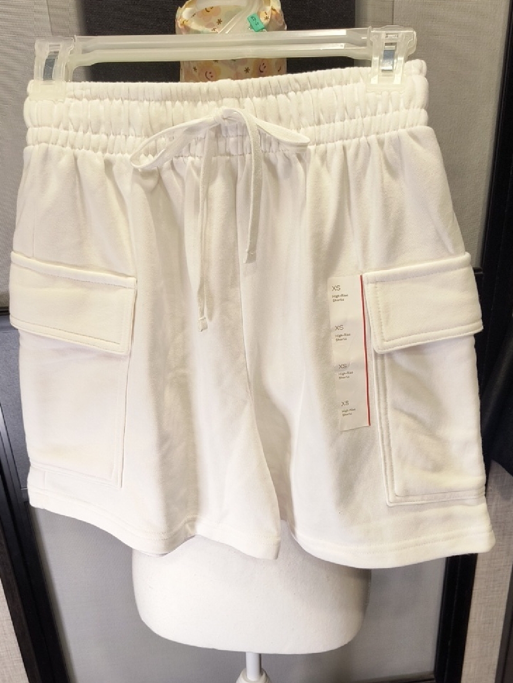 Wild Fable Women's White Cargo Pocket Drawstring Shorts